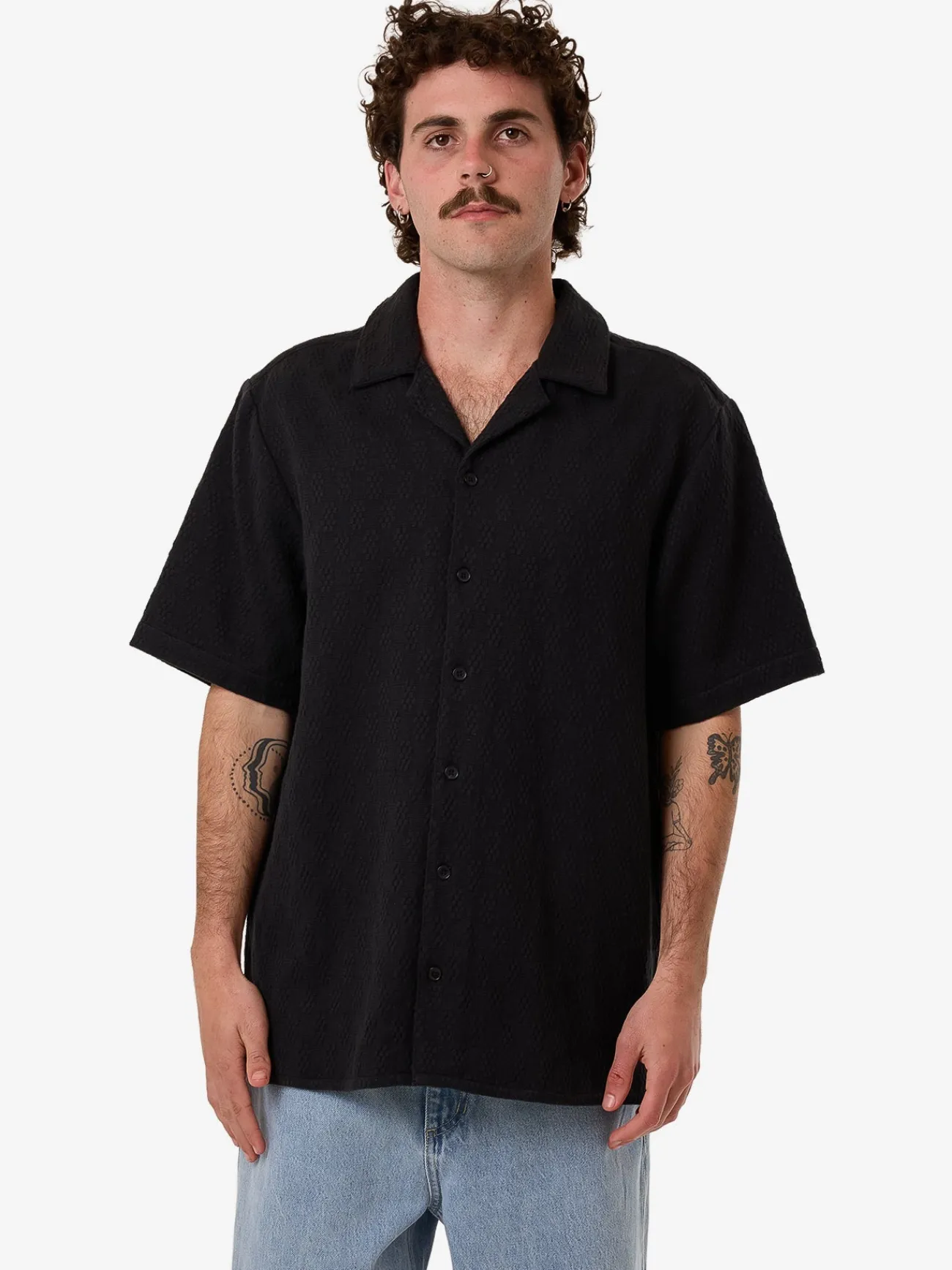 Discount Thrills Vanished Bowling Shirt - Black