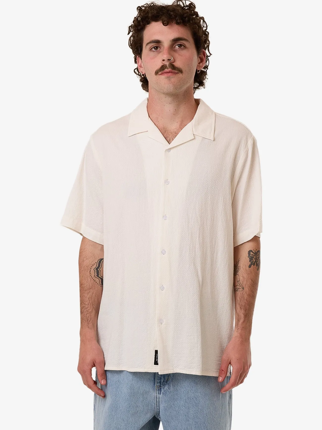 Fashion Thrills Walks Of Life Bowling Shirt - Heritage White HeritageWhite