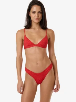 Discount Thrills Zinnia Classic Bikini Bottom - Flame Red FlameRed
