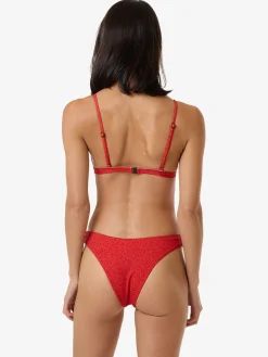 Discount Thrills Zinnia Classic Bikini Bottom - Flame Red FlameRed