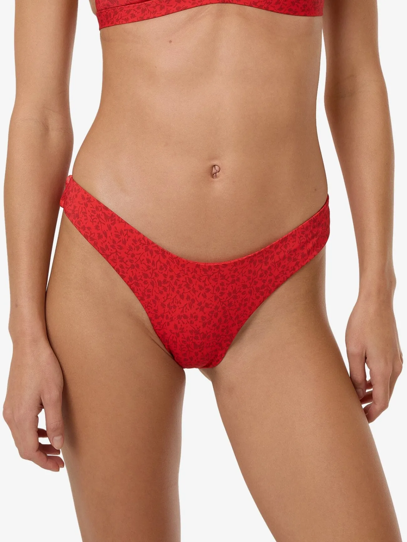 Discount Thrills Zinnia Classic Bikini Bottom - Flame Red FlameRed