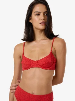 Discount Thrills Zinnia Underwire Bikini Top - Flame Red FlameRed