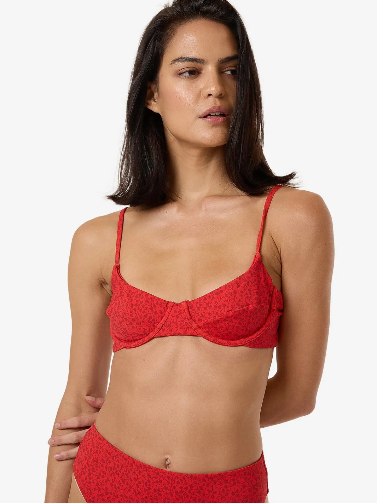 Discount Thrills Zinnia Underwire Bikini Top - Flame Red FlameRed