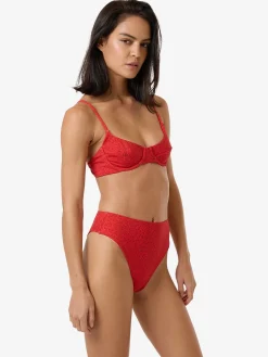 Discount Thrills Zinnia Underwire Bikini Top - Flame Red FlameRed